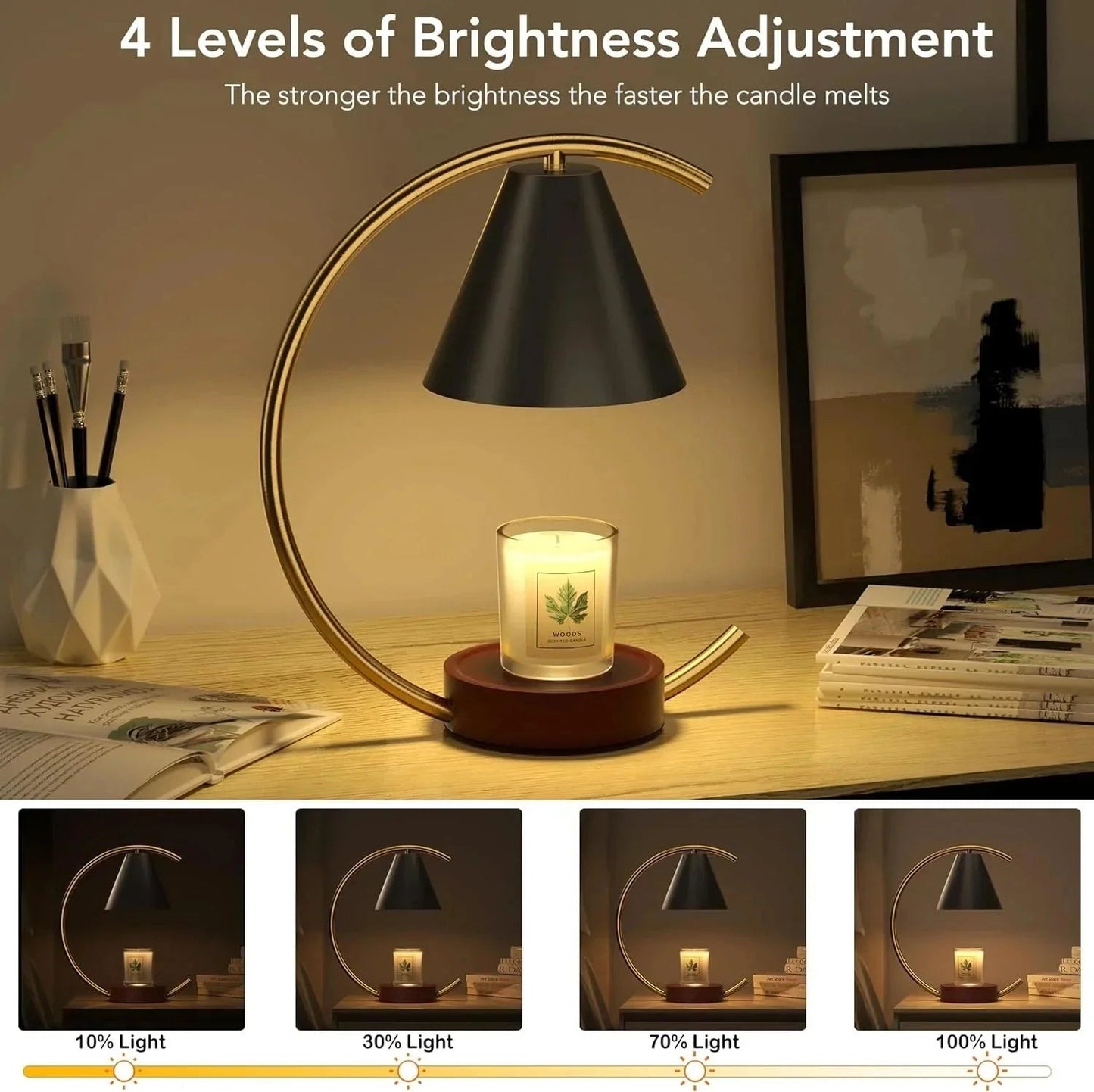 Dimmable Candle Warmer Lamp – Efficient, Flame - Free Fragrance - Domotech Services