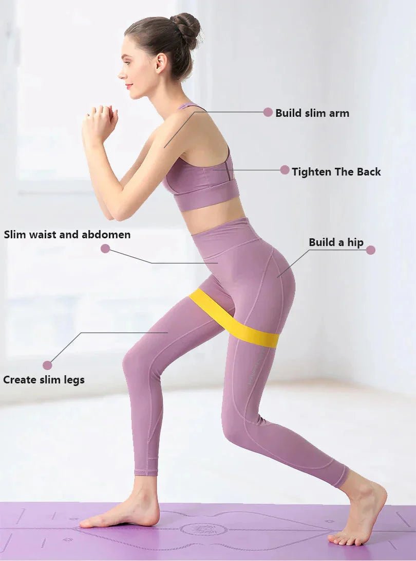 Elastic Resistance Bands Set for Yoga, Pilates, and Strength Training - 5 - Pack - Domotech Services