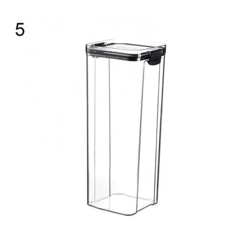 Multipurpose Food Storage Containers Set - Clear Jars with Lids for Cereal, Candy, and Dry Goods - Domotech Services