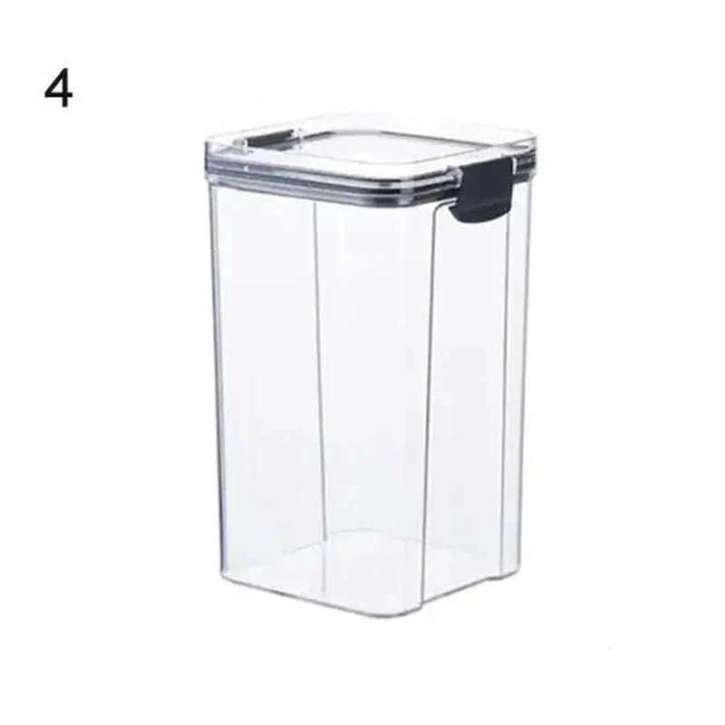 Multipurpose Food Storage Containers Set - Clear Jars with Lids for Cereal, Candy, and Dry Goods - Domotech Services