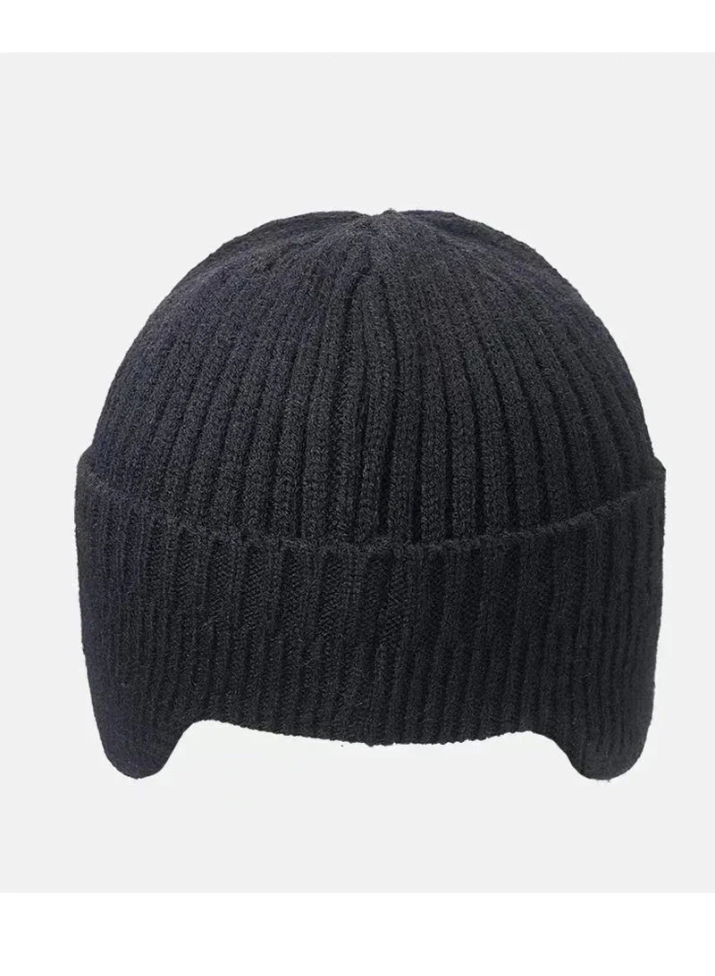 New Winter Men'S Hat – Outdoor Ear Protection Warm Knitted Cap with Windproof Visor, Thick Bicycle Scarf Cap for Men - Domotech Services