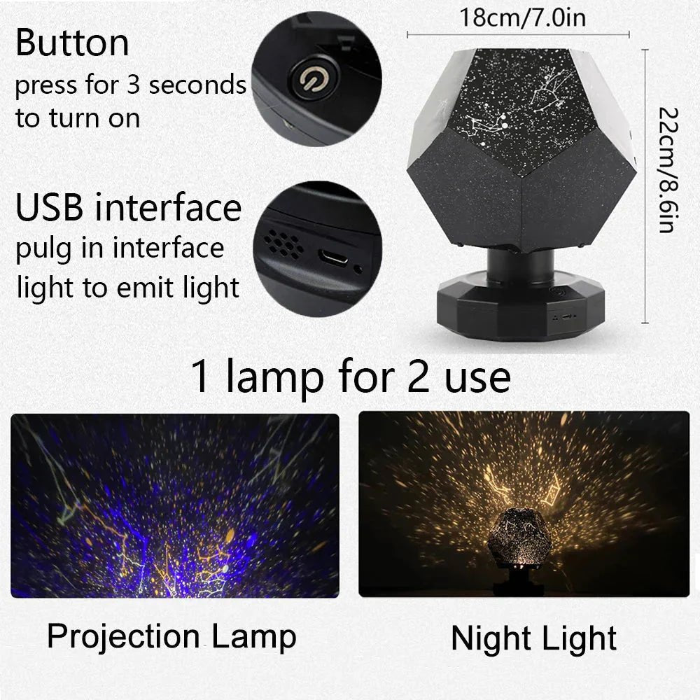 Star Projector Constellation Night Light - Domotech Services