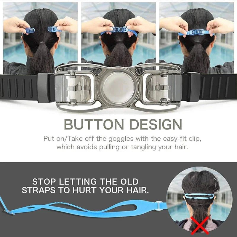 Swimming Goggles for Men & Women – Anti - Fog UV Protection, Waterproof, Adjustable Silicone Swim Goggles for Adults & Kids - Domotech Services