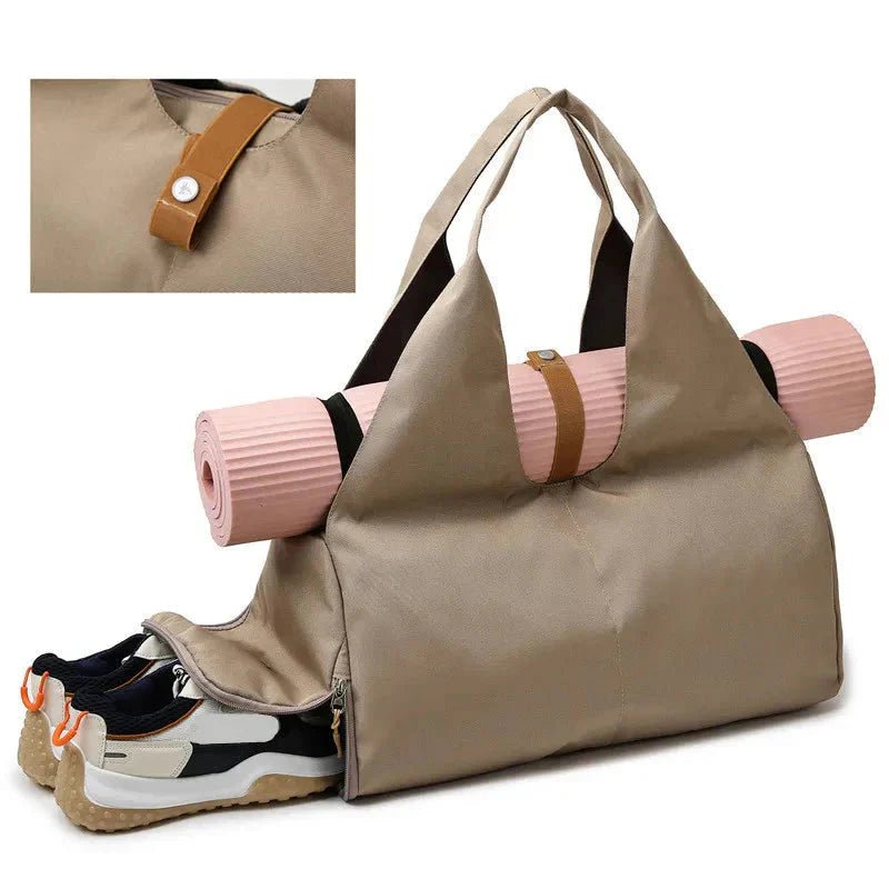 Women'S Multi - Purpose Sports Bag - Waterproof with Shoe Pocket for Yoga, Gym, and Travel - Domotech Services