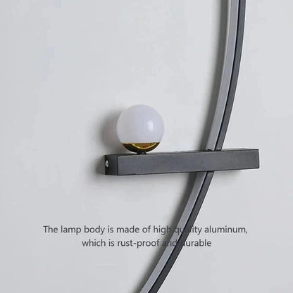 Modern LED Wall Lamp – Minimalist Art Design for Bedroom, Living Room, and Bathroom, Gold/Black - Domotech Services