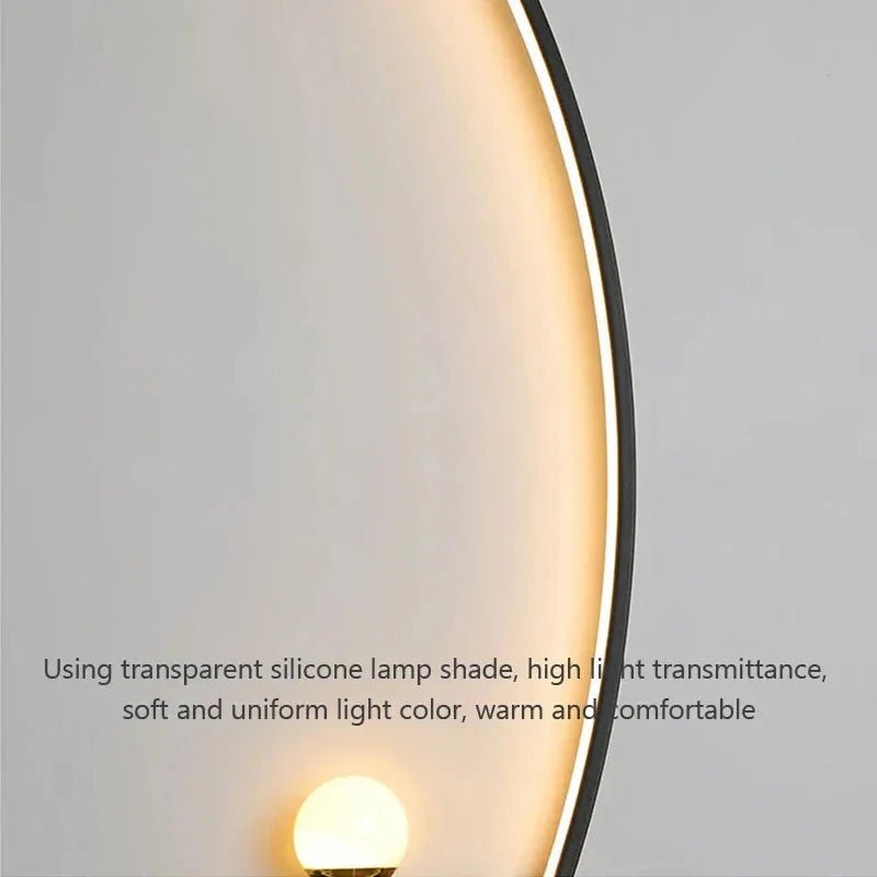 Modern LED Wall Lamp – Minimalist Art Design for Bedroom, Living Room, and Bathroom, Gold/Black - Domotech Services