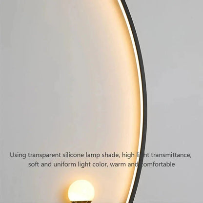 Modern LED Wall Lamp – Minimalist Art Design for Bedroom, Living Room, and Bathroom, Gold/Black - Domotech Services