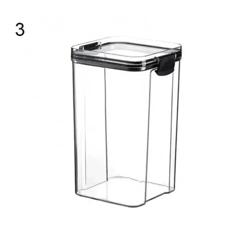Multipurpose Food Storage Containers Set - Clear Jars with Lids for Cereal, Candy, and Dry Goods - Domotech Services