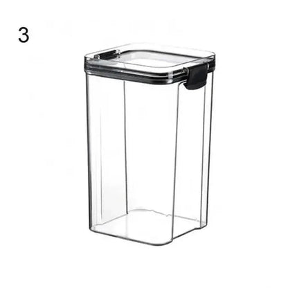 Multipurpose Food Storage Containers Set - Clear Jars with Lids for Cereal, Candy, and Dry Goods - Domotech Services