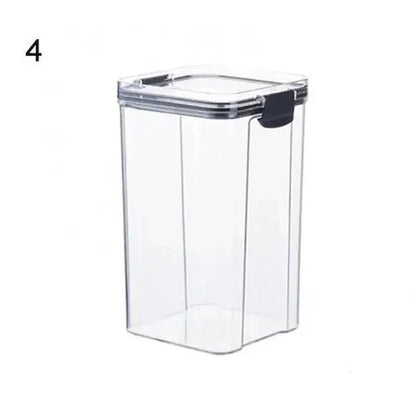 Multipurpose Food Storage Containers Set - Clear Jars with Lids for Cereal, Candy, and Dry Goods - Domotech Services